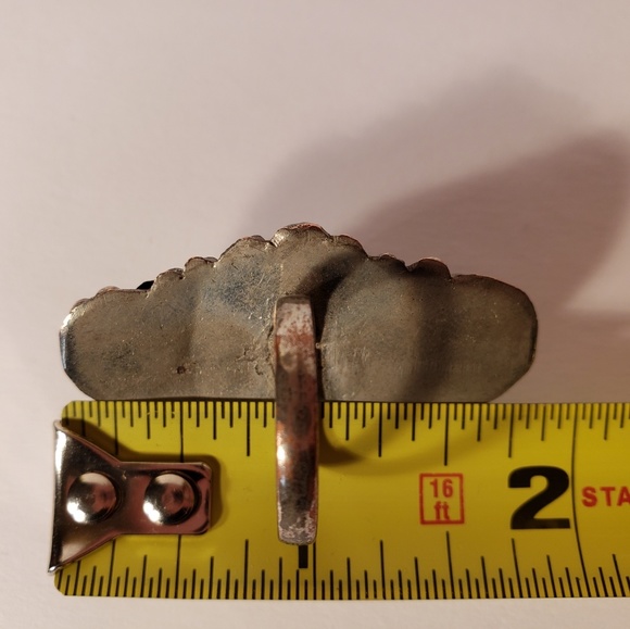 Vintage 1970s Mop Turquoise  Sterling Silver Ring - Picture 7 of 8